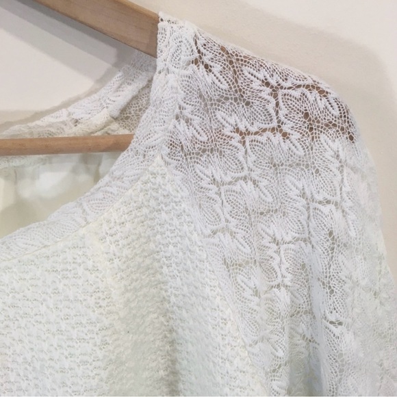 Anthropologie Knit Sweater Sz Large White - Picture 4 of 12